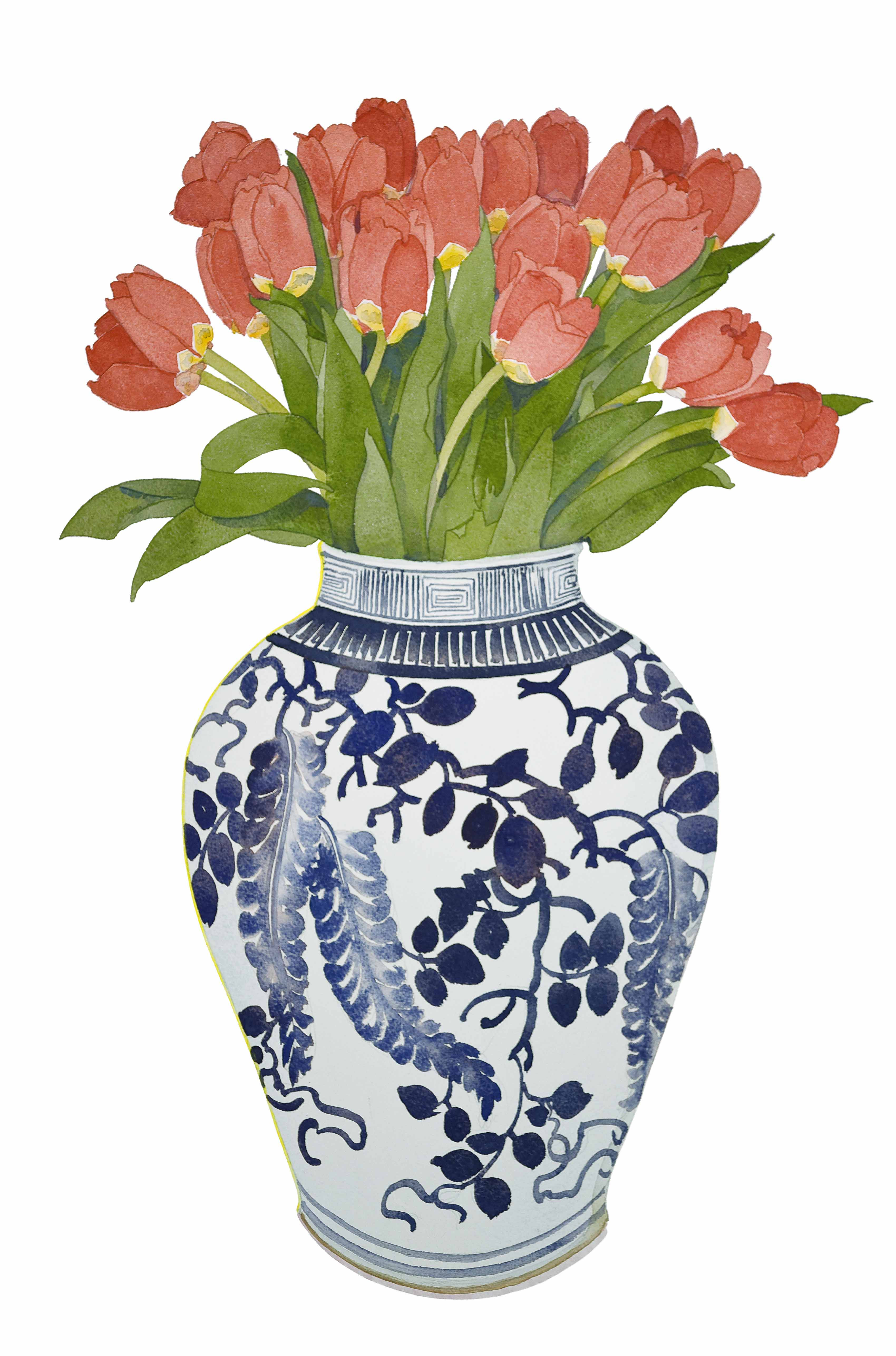 Tulips in a Chinese Vase