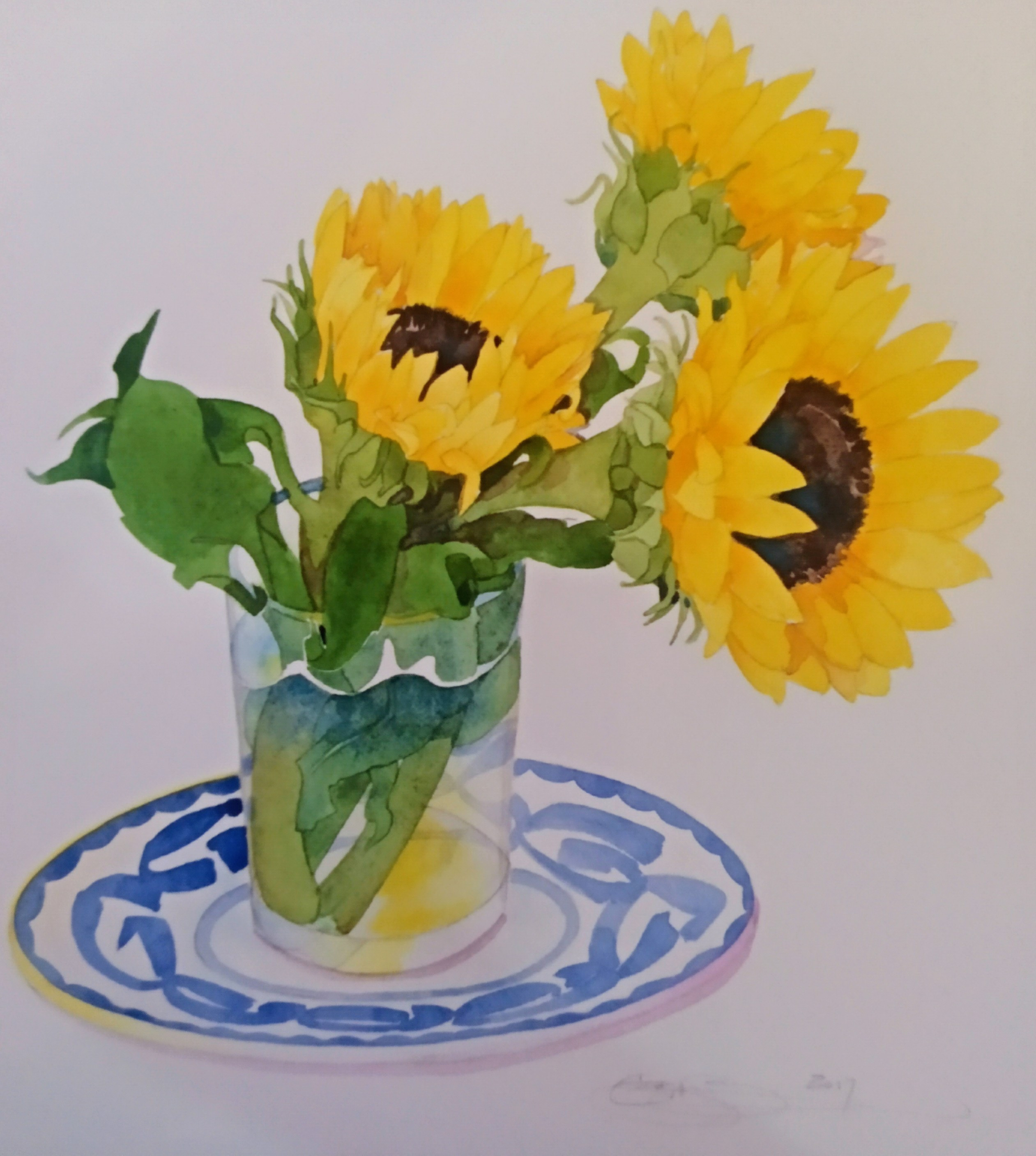 Small Sunflowers in a vase, 2018
