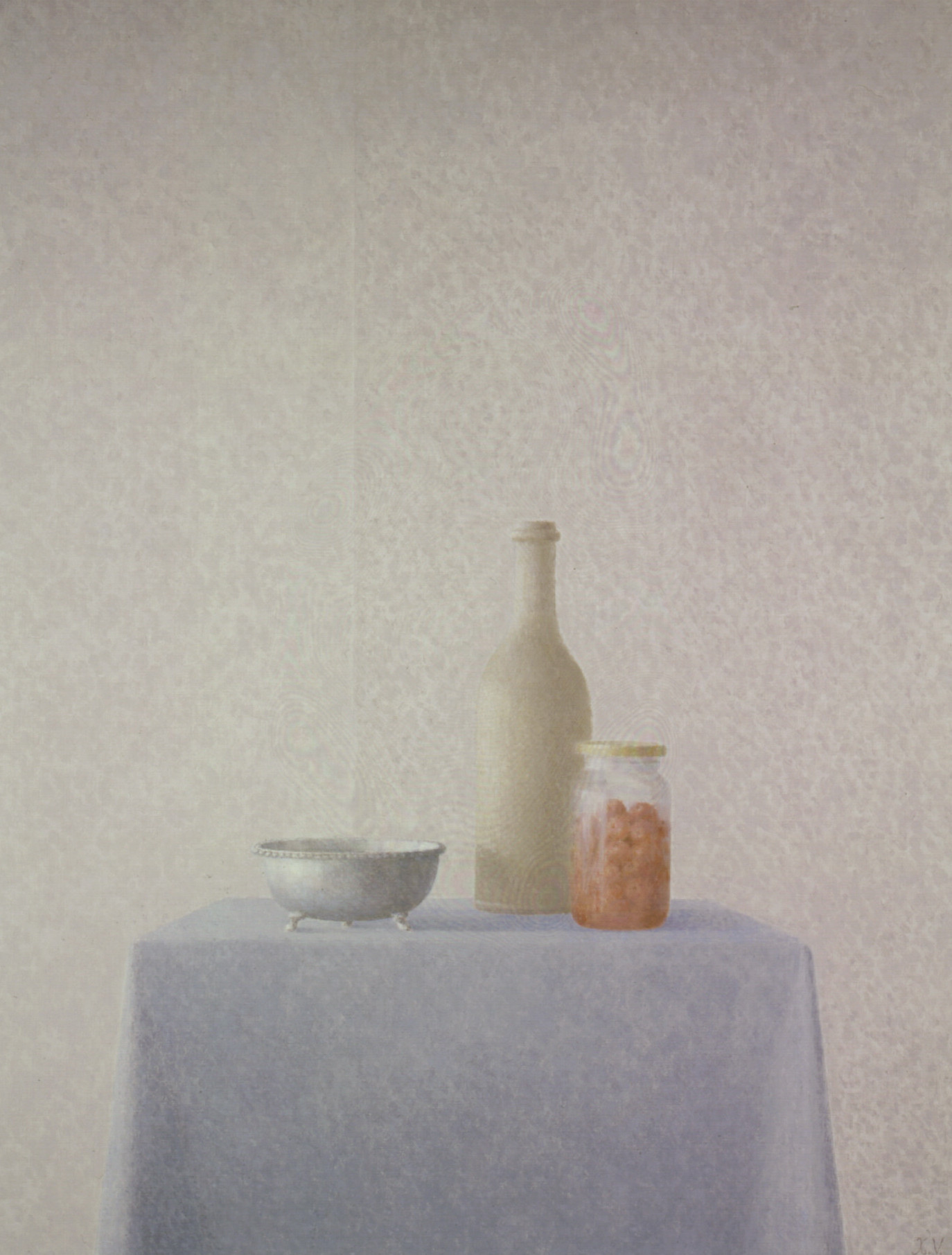 Coupe en argent, bouteille de gres, 1990