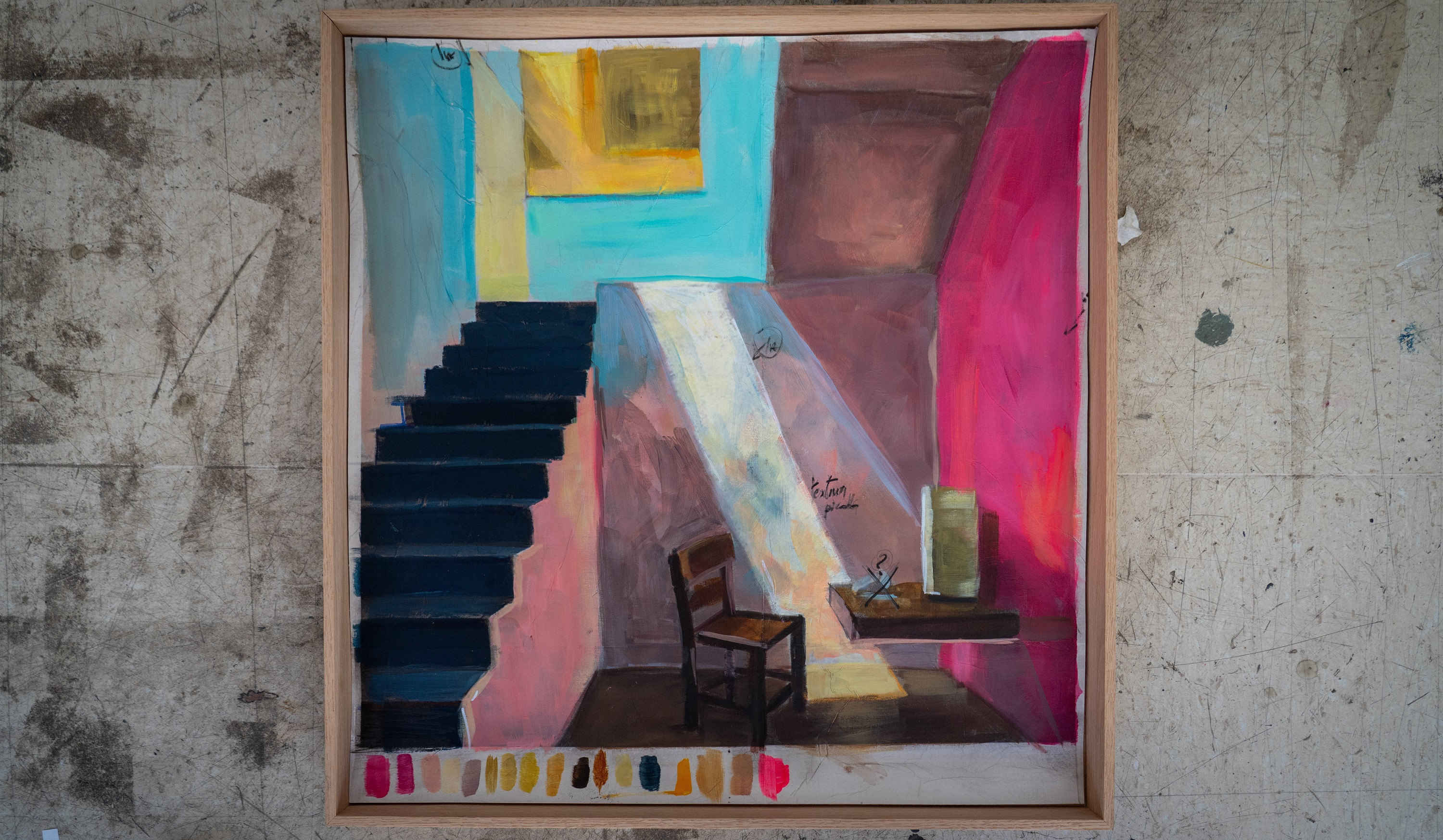 Boceto. Luz dorada . Casa Estudio Barragán