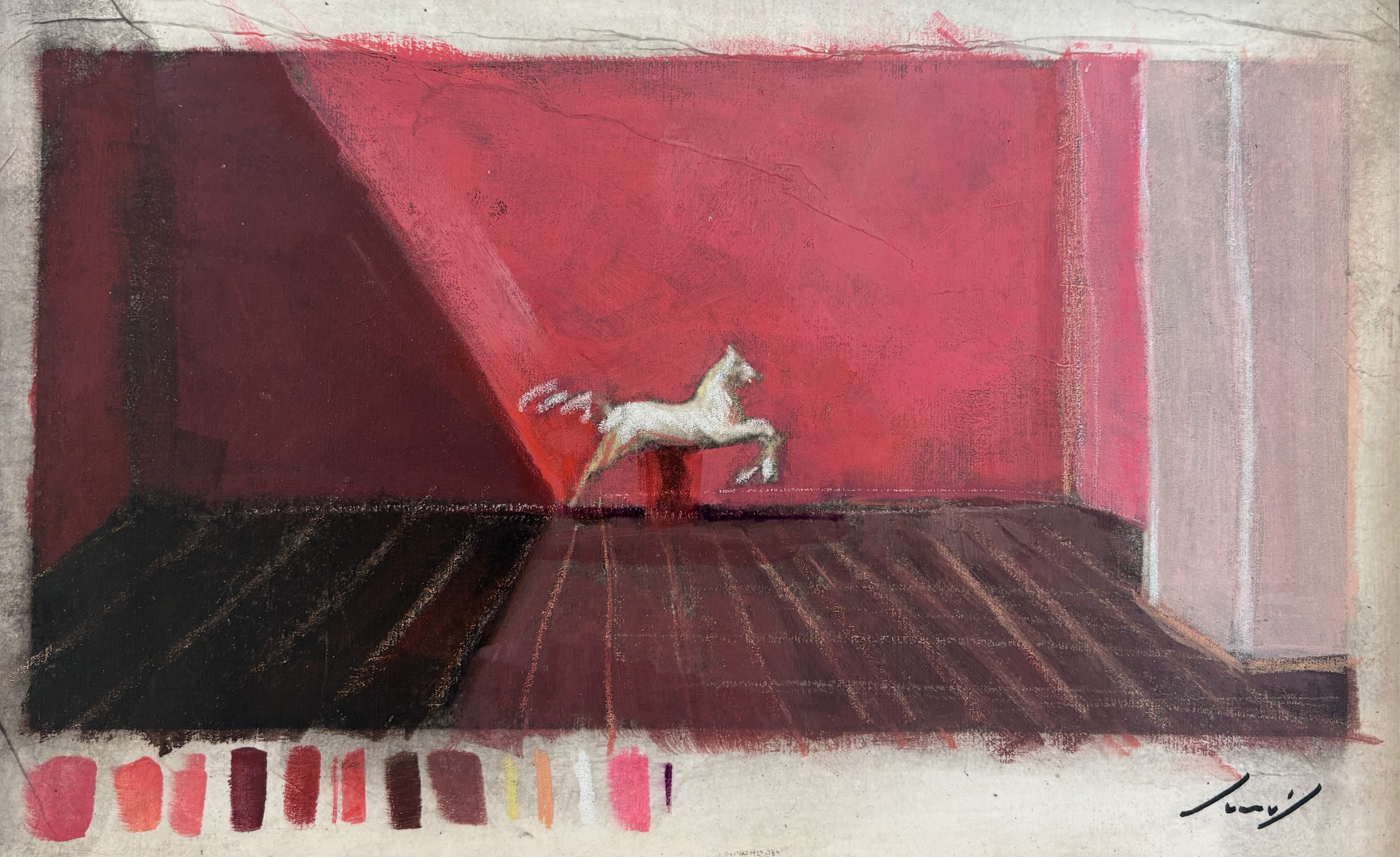 Boceto. Rosa. Casa Estudio Barragán