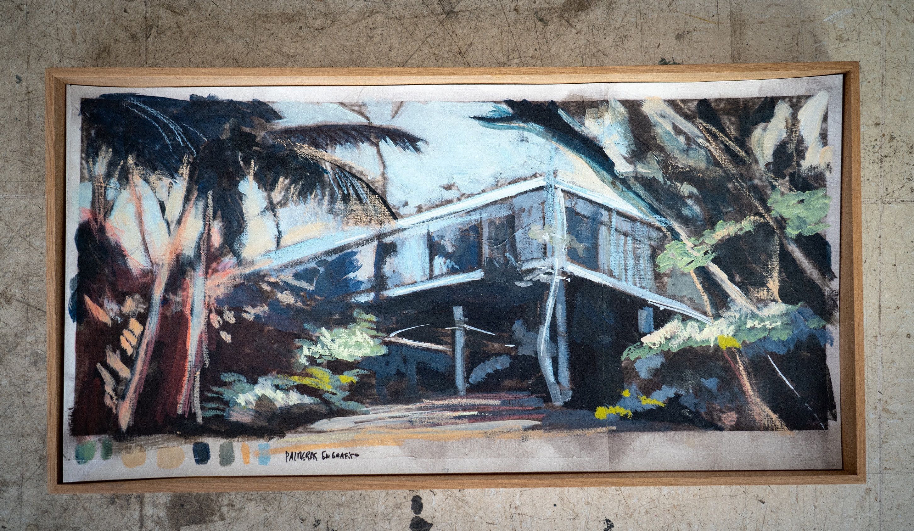 Boceto. La belleza que enamor. Casa de vidrio