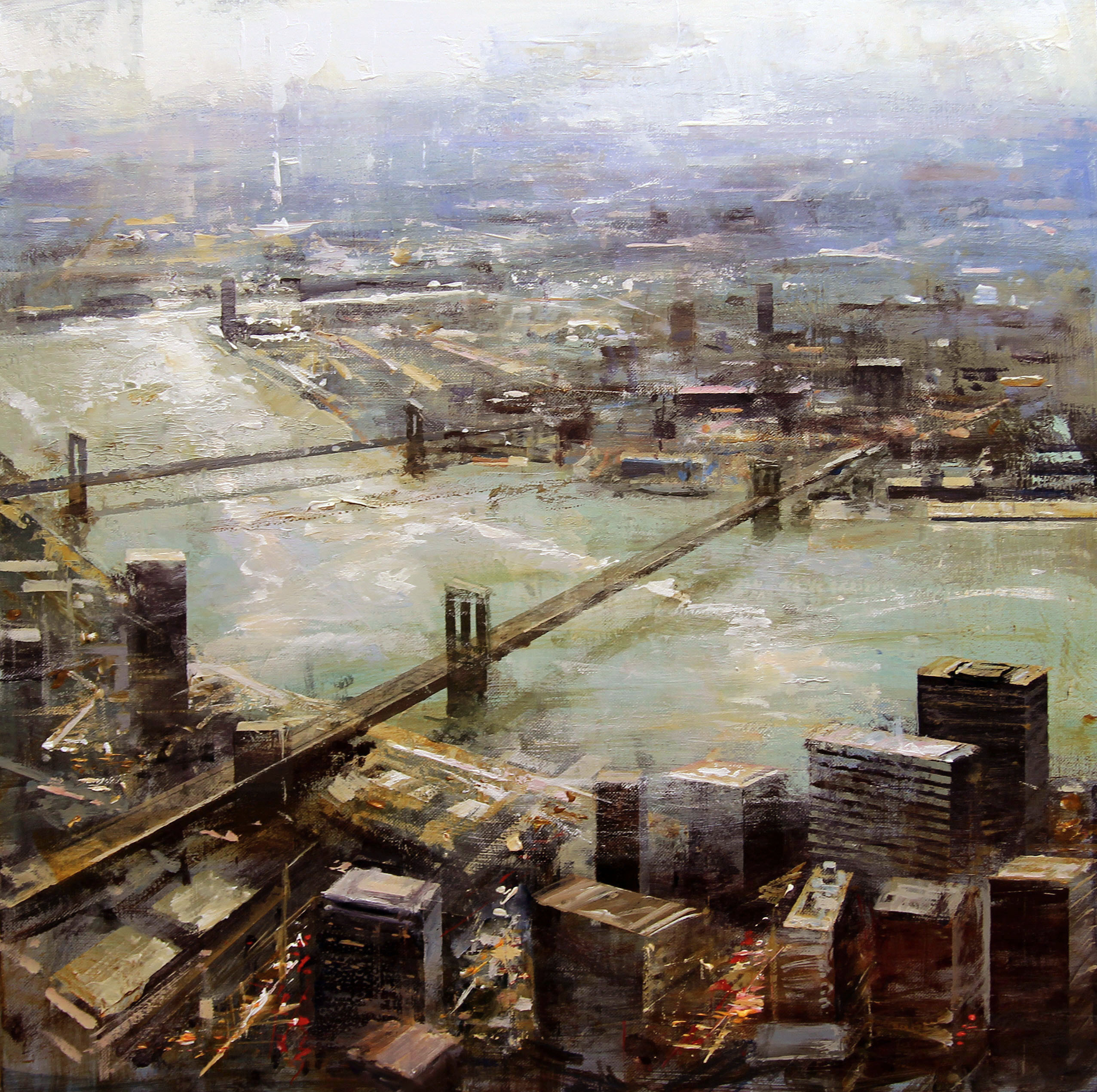 Al vuelo sobre el río Hudson